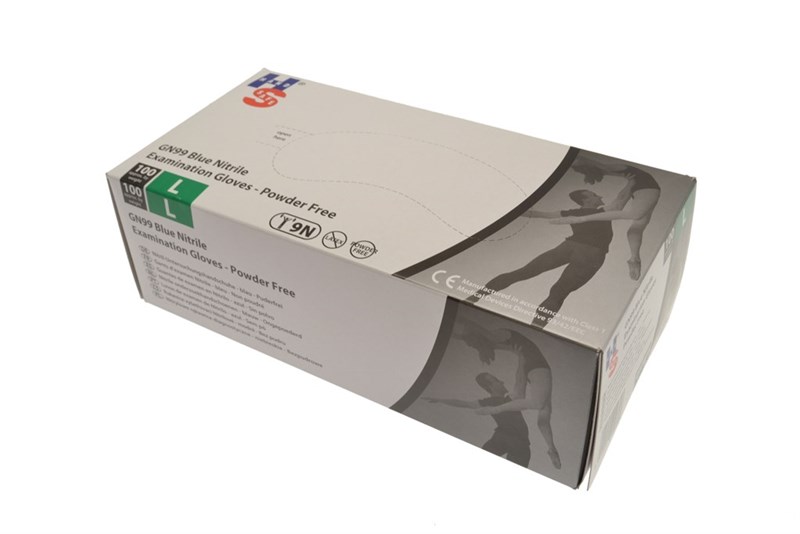 9 Newton Nitrile Gloves Large  1 Box of 100