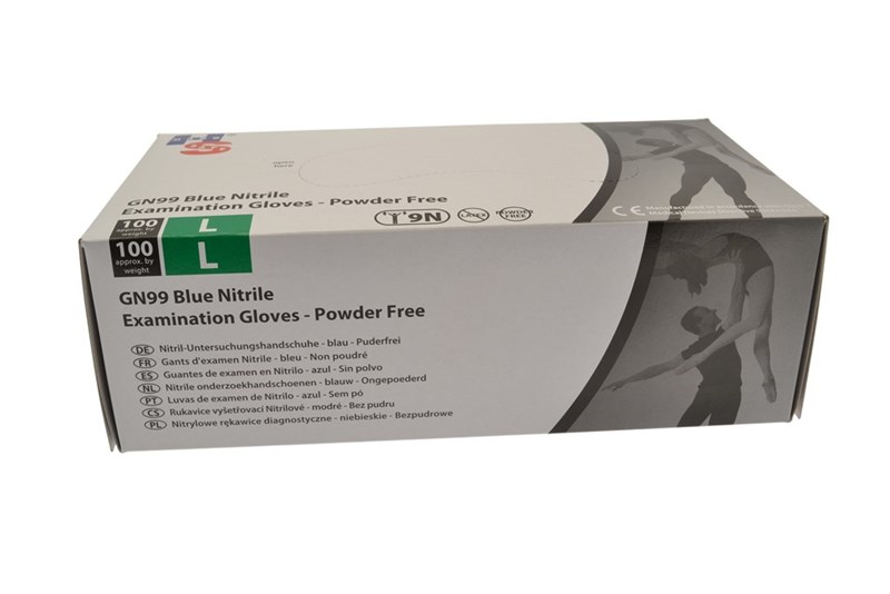 9 Newton Nitrile Gloves Large  1 Box of 100