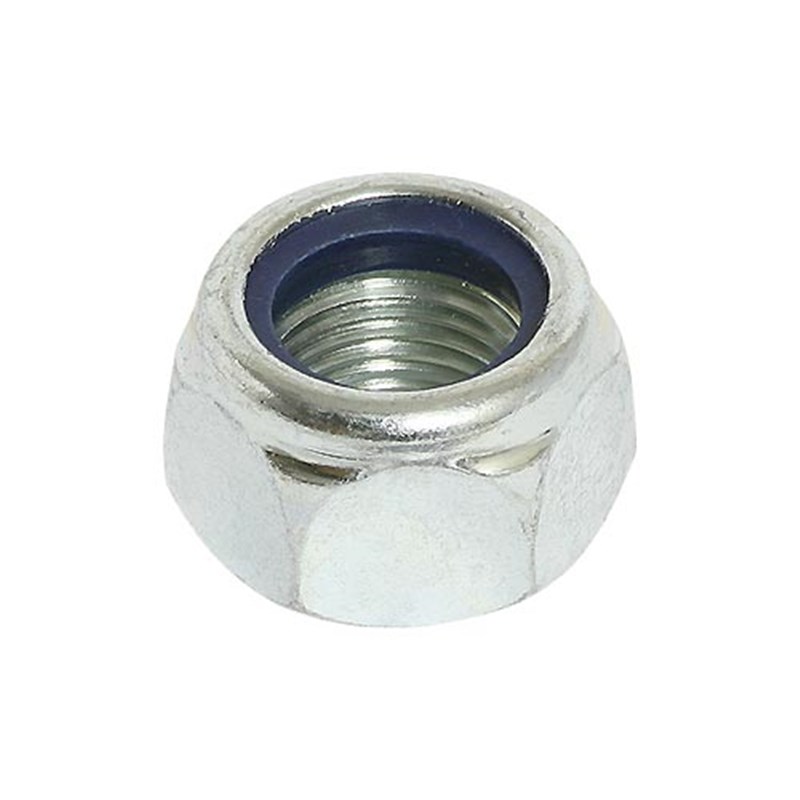 M12 Fine Thread Hexagon Nylon Insert Nut (Pk 10)