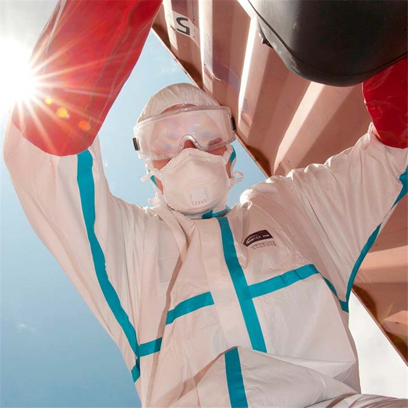 BIZTEX® ST60 Protective Coverall Type 4/5/6 - White with Hood, X Large