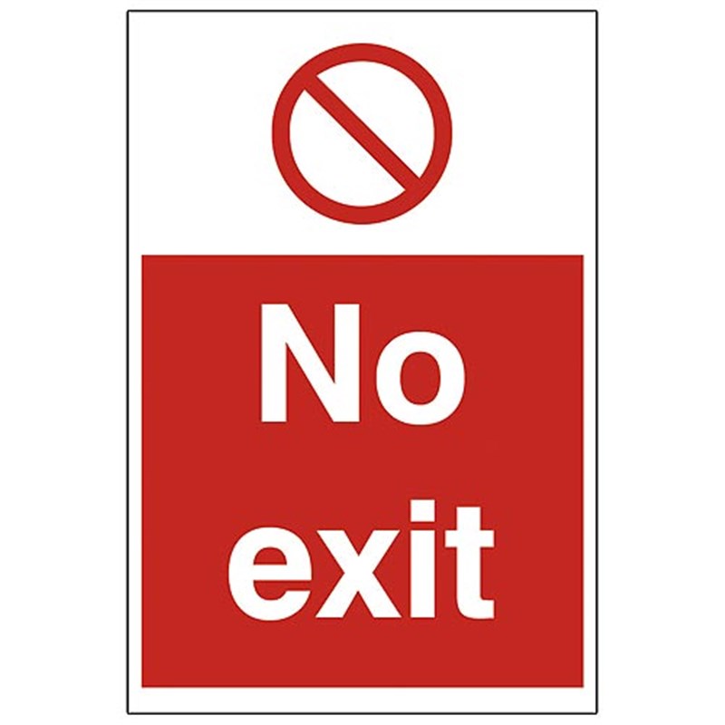 No Exit Sign 300 x 400 x 3mm