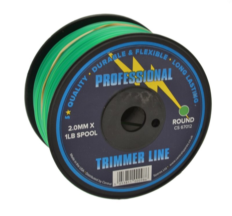NYLON LINE - 2.0MM ROUND 1LB SPOOL 121M