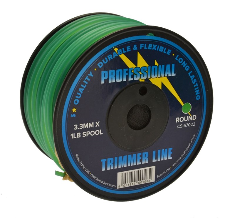 NYLON LINE - 3.3MM ROUND 1LB SPOOL  45M