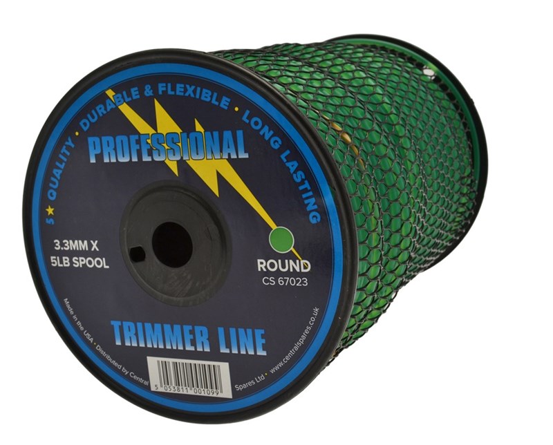 NYLON LINE - 3.3MM ROUND 5LB SPOOL  228M