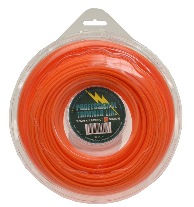 NYLON LINE - 2.0MM SQUARE 1LB DONUT  121M