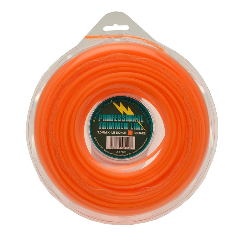 NYLON LINE - 3.0MM SQUARE 1LB DONUT  53M