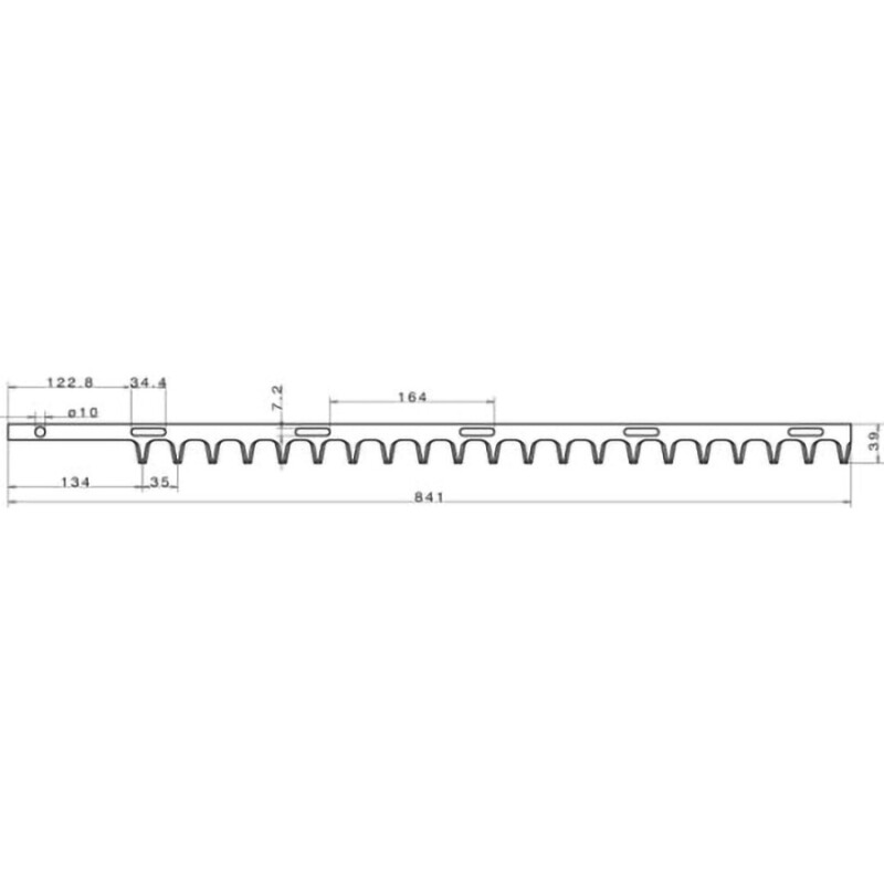 Universal Hedgetrimmer Blade, Single Sided