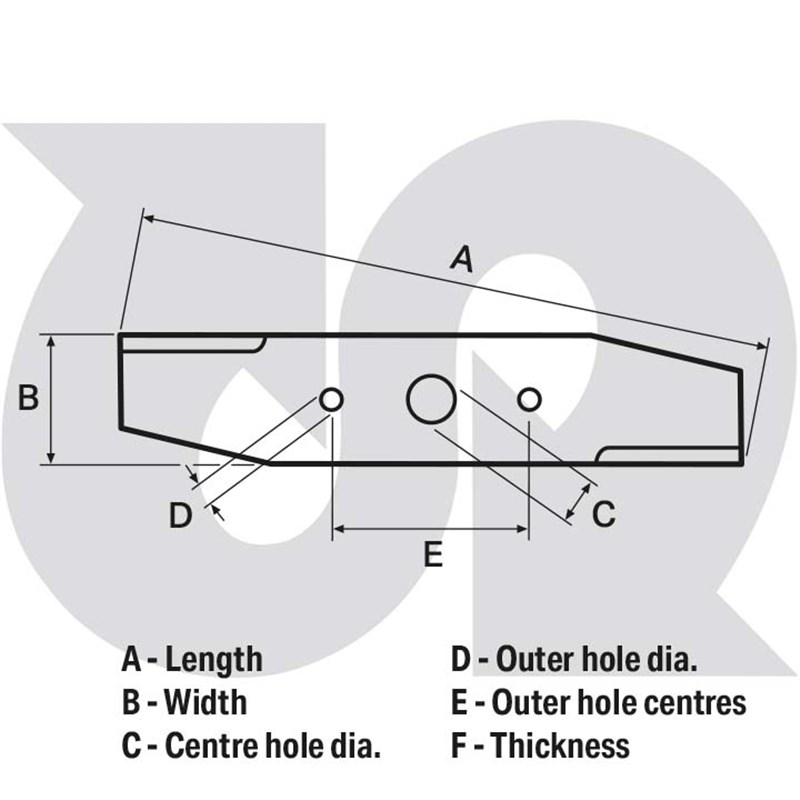 20. 1/2” Mower Blade, fits 60